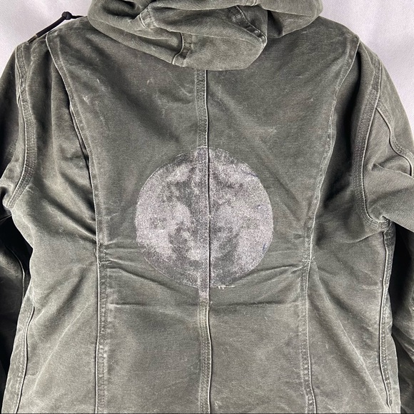 Vintage CARHARTT Womens size Large or Mens Medium Y2K detachable hood green - Picture 11 of 12